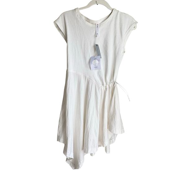 Anthropologie Daily Practice White Jersey Dress Asymmetrical Dress Petite S NWT - Picture 2 of 8